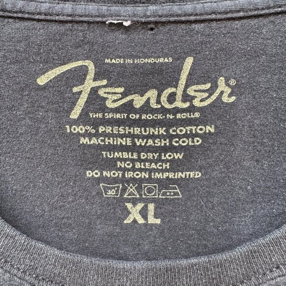 Fender Guitar House of Blue 'I Got a Black Cat BoneY2K T-Shirt Size XL - Picture 7 of 12